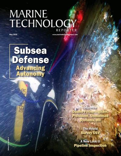 Cover of May 2020 issue of Marine Technology Reporter Magazine